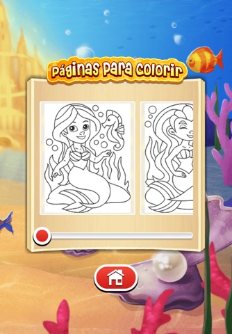 Mermaids coloring pages screenshot 2