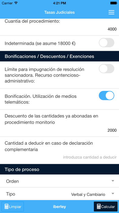 How to cancel & delete Calculo de tasas judiciales from iphone & ipad 2