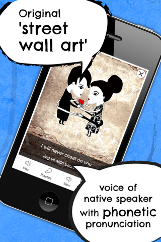 Norwegian Phrasi - Free Offline Phrasebook with Flashcards, Street Art and Voice of Native Speaker screenshot 2