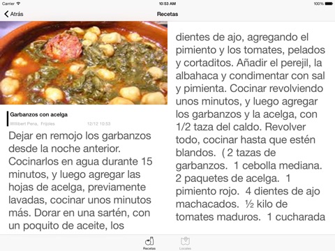 Cuban Recipes Beans & Restaurants HD screenshot 2