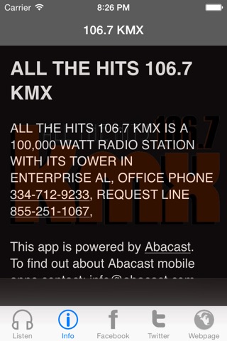 106.7 KMX screenshot 3