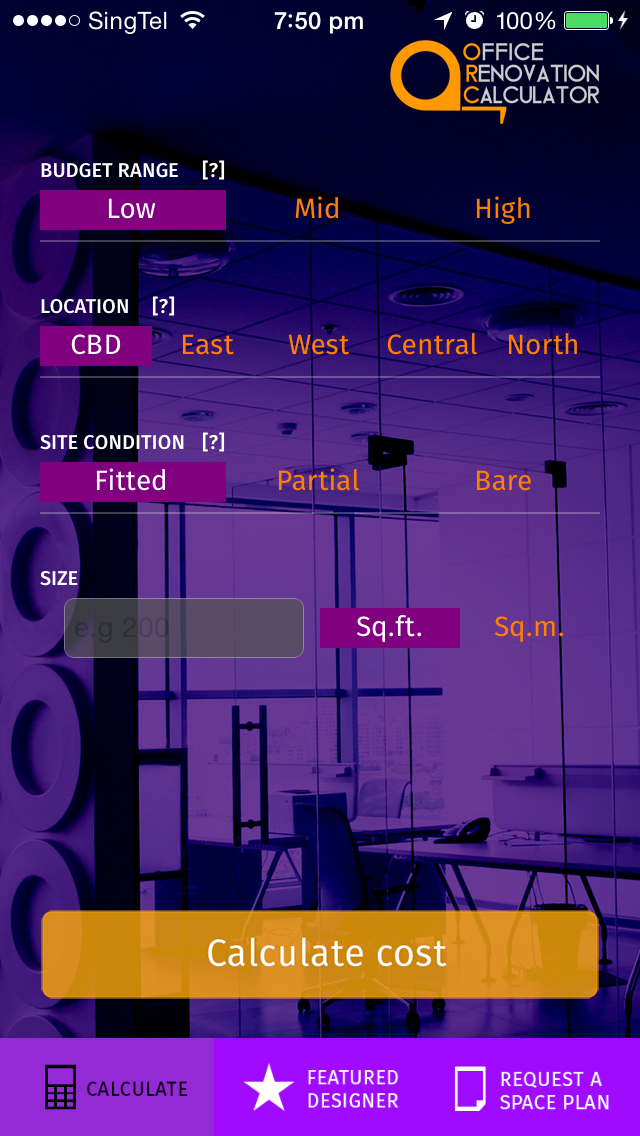 Office Renovation Calculator