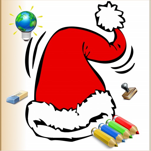 Рождественские раскраски для детей с цветными карандашами - С Дедом Морозом, новогодние елки, эльфы, и многое другое