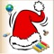 Color Santa Claus, Christmas trees, elves and other gifts