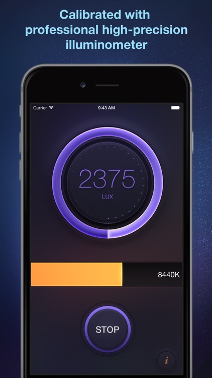 Lux Meter - light measurement tool for measuring lumens, foot candles, lx and light temperature