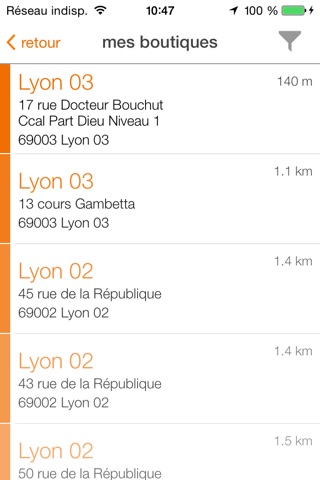 Mes Boutiques Orange screenshot 2