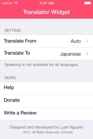 Translator Widget screenshot 2