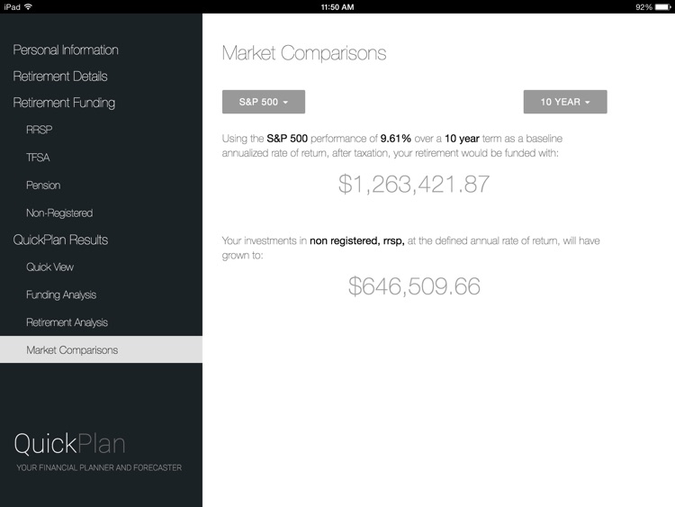 QuickPlan - Retirement Planning Calculator, Financial Forecasting and Retirement Readiness Planner screenshot-4