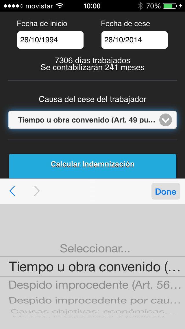 How to cancel & delete Simulador de despidos y ceses from iphone & ipad 4