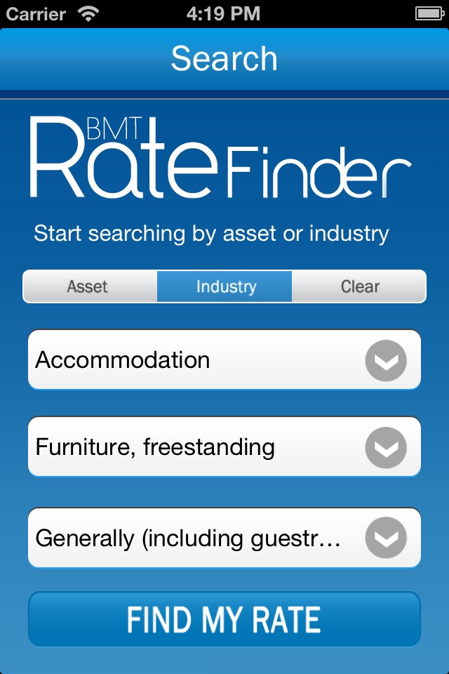 BMTratefinder screenshot 2