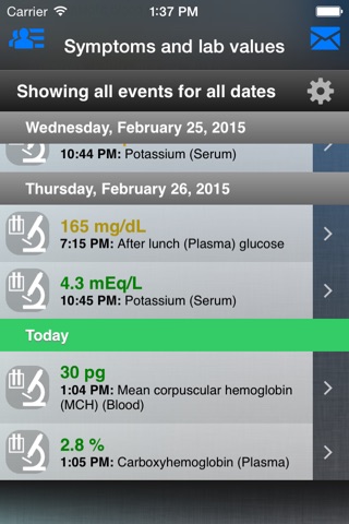 Symptom and Lab Value Manager and Tracker screenshot 3