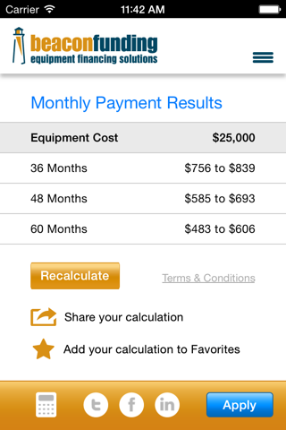 Equipment Financing Calculator screenshot 3