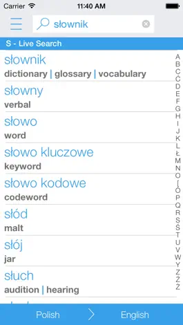 Game screenshot Free Polish English Dictionary and Translator (Słownik polsko angielski) mod apk