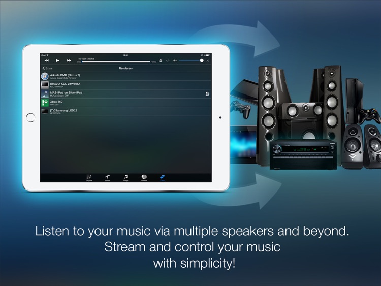 MyAudioStream HD Lite UPnP audio player and streamer for iPad screenshot-3