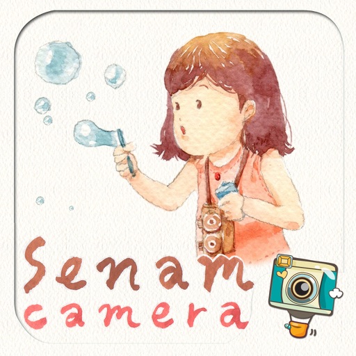 Senam Camera by PhotoUp Watercolor Stamps Frame Filter photo decoration app iOS App