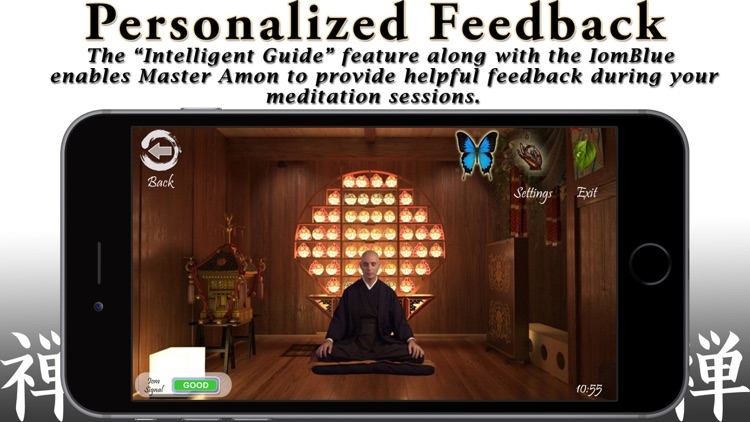 Zen Journey by Wild Divine – Authentic Zen Experience with a real Zen Master. Join Zen Master Nissim Amon in one-on-one Guided Meditations, with biofeedback guided feedback with your IomBlue biofeedback sensor. Earn five robes as you progress.