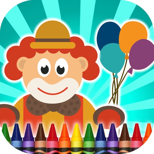 Coloring Book Clown icon