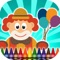 Coloring Book clown is a coloring and paint tool for kids