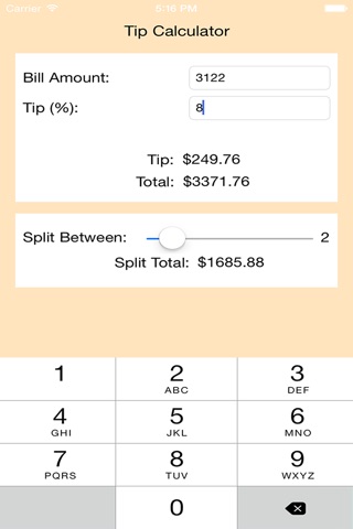 Easy Tip Calculator : Apple Watch Edition screenshot 2