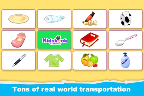KidsBook: Go Shopping -  Interactive HD Flash Card Game Design for Kids screenshot 3