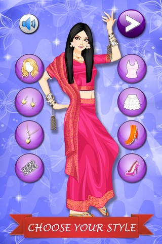 Dressup! Bollywood Dance Salon - Cute fashion game for girls and kids screenshot 3
