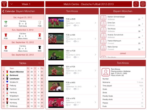 Deutsche Fußball 2012-2013 - Match Centre screenshot 2