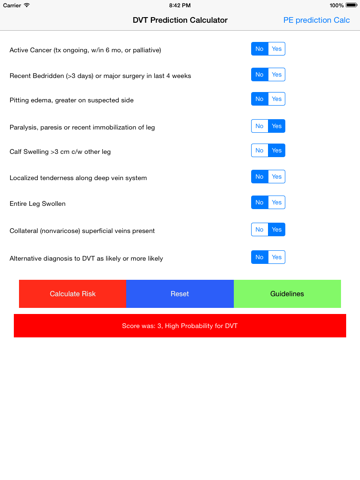 DVT Risk Calculator at App Store downloads and cost estimates and app ...