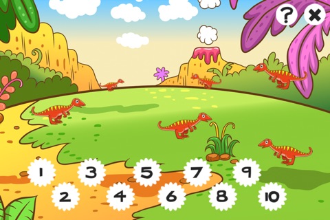 123 Count & Learn Number-s To Ten With Dino-saurs Education-al Game-s without Ads, No Ad-vertise-ment screenshot 3
