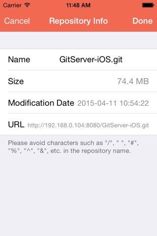 Git Server screenshot 4