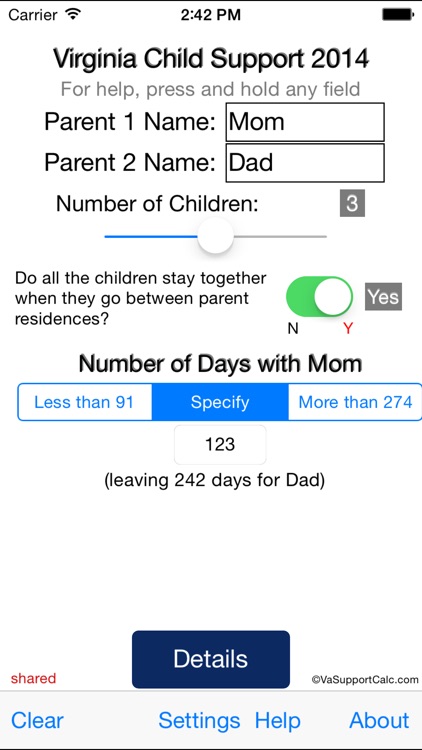 Virginia Child Support 2014