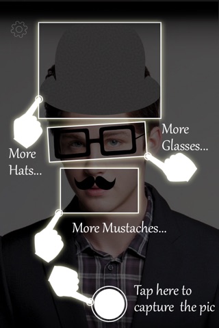 Fake Photo Booth - Make Your Funny Virtual Photo Makeover with Using Mustache, Glasses from Live Augmented App! screenshot 2