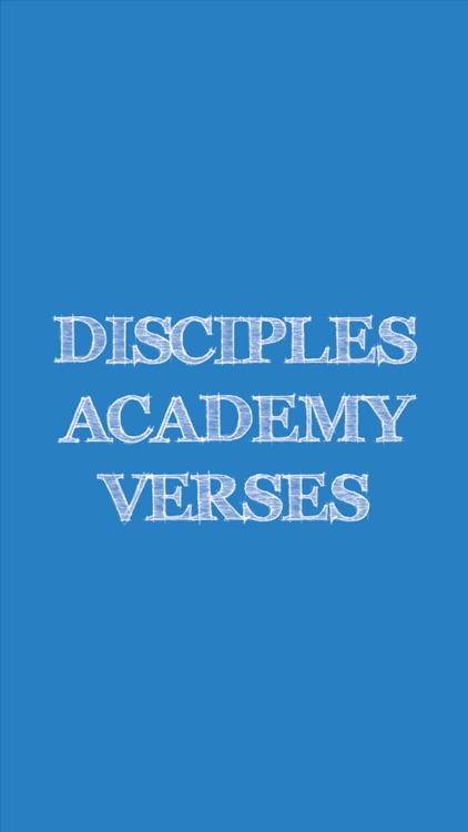 Disciples Academy Verses