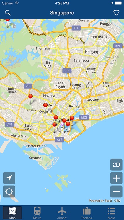 Singapore Offline Map - City Metro Airport