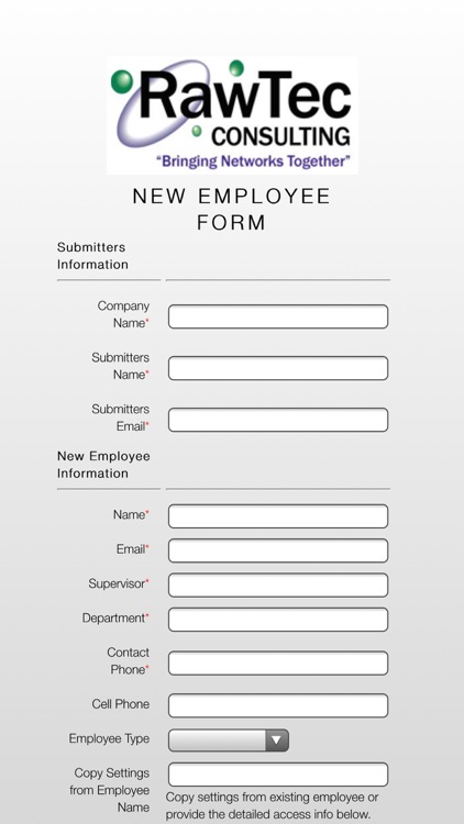 New Employee Form