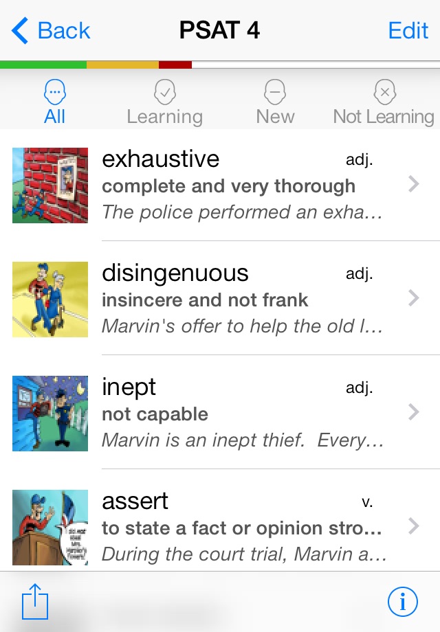 Knowji PSAT Audio Visual Vocabulary Flashcards with Spaced Repetition screenshot 4