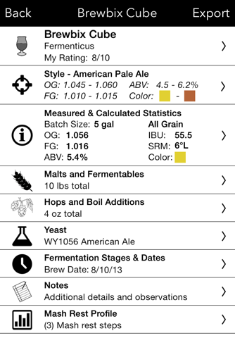 Fermenticus Brew Log screenshot 2