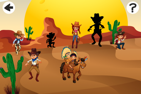 A Cowboys Shadow Game to Learn and Play for Children screenshot 4