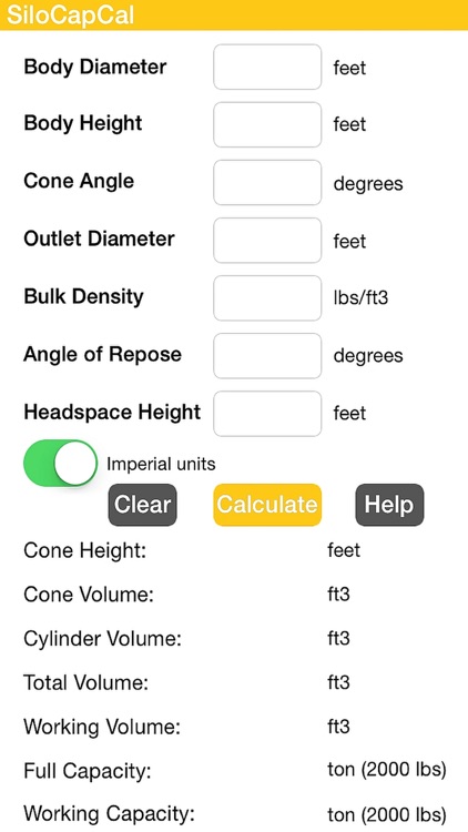 SiloCapCal - Silo Capacity Calculator