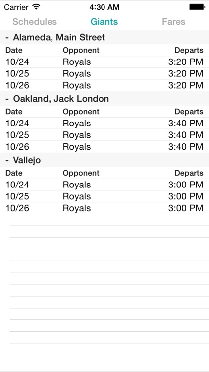 SF Bay Ferry Times