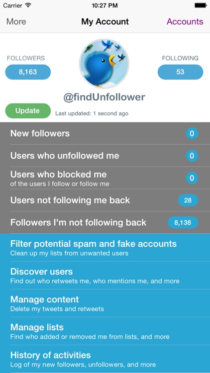 Find Unfollowers And Track New Followers For Twitter