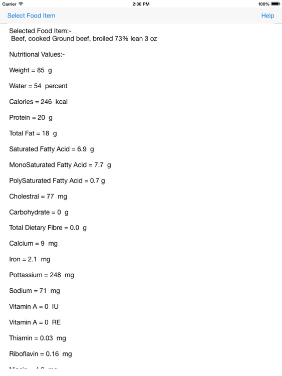 Nutritive-Values