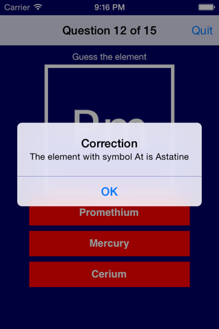 Atomic Element Quiz screenshot 4