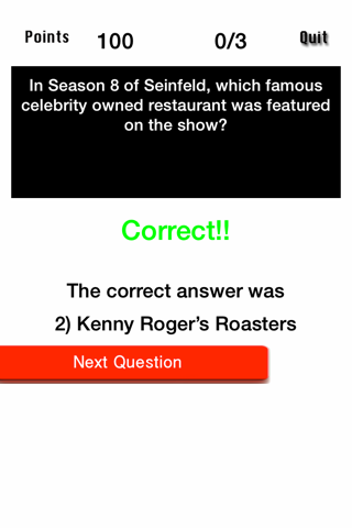 Ultimate Trivia - Seinfeld edition screenshot 3