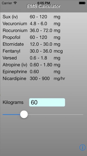 EMS Calculator