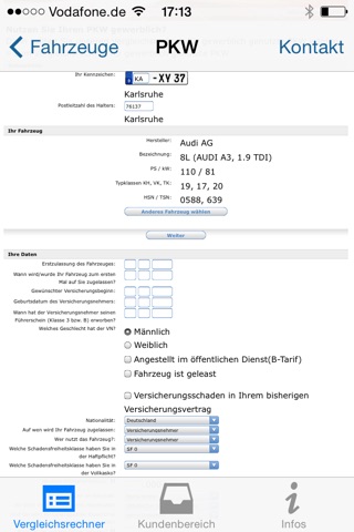 easy eVB - Kfz Versicherungen screenshot 2