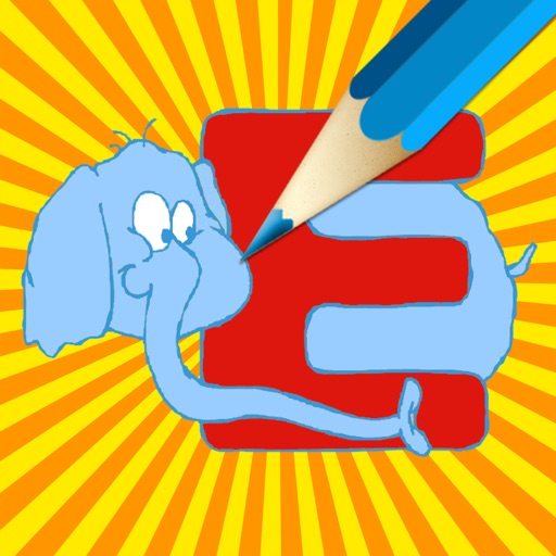 AEIOU Coloring Book- Paint and Teach Vowels to your Kids iOS App