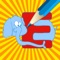 AEIOU Coloring Book- Paint and Teach Vowels to your Kids