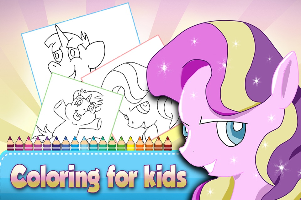 ` Pony Coloring book for Kids and Toddler Activities - Girl edition LITE screenshot 4