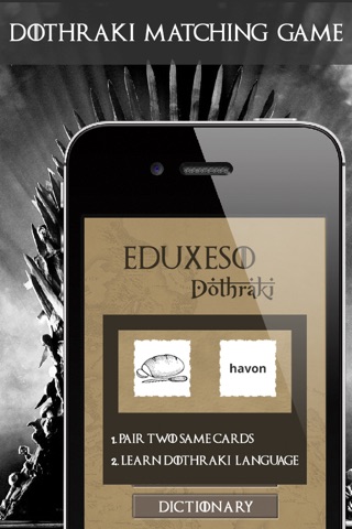 Eduxeso - Dothraki: matching pairs game for all Game of Thrones fans screenshot 2