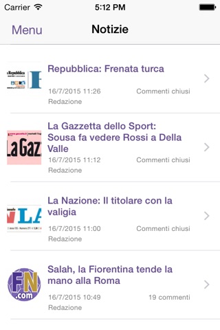Fiorentinanews screenshot 2